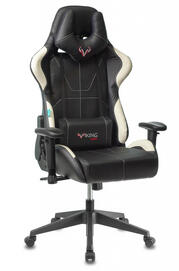 Кресло игровое Бюрократ Viking 5 AERO Искус. кожа черная/белая
