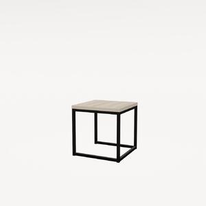 Стол журнальный квадратный маленький SMALL LOGIC Graphit/Черный 400x400x400