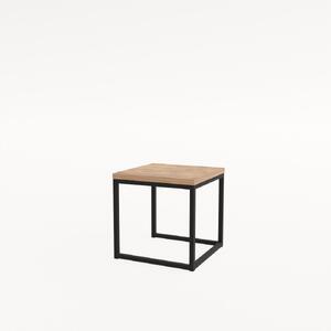 Стол журнальный квадратный маленький SMALL LOGIC Graphit/Черный 400x400x400