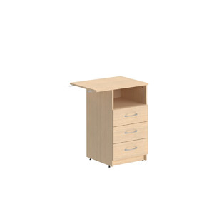 Офисная мебель Simple Тумба приставная правая SC-3D.2(R) Легно светлый 600х450х760
