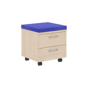 Офисная мебель Xten Тумба мобильная (подушка синяя) XMC-2D.1A Бук Тиара 465x465x520