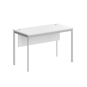 Офисная мебель Имаго-С Стол прямой с фронтальной панелью СП-2.1SD Белый/Алюминий 1200х600х755