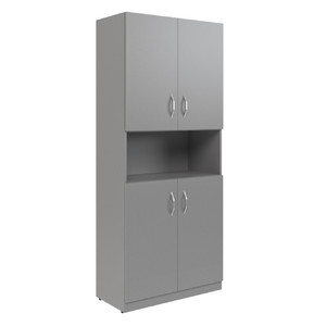 Офисная мебель Simple Шкаф с 2-мя комплектами глухих малых дверей SR-5W.4 Серый 770х375х1817