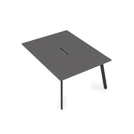 Офисная мебель Arredo Стол системы Бенч, переговорный - конечный 10СПК.129 Graphit/Черный 1400x1200x750